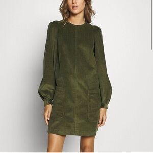 Ted Baker Green Xavia Courdoroy Mini Dress Size 2